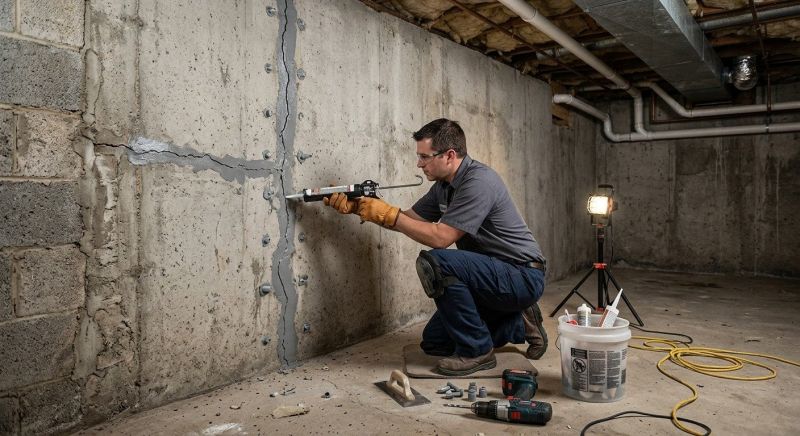 Basement Crack Repair in Cobb County, GA