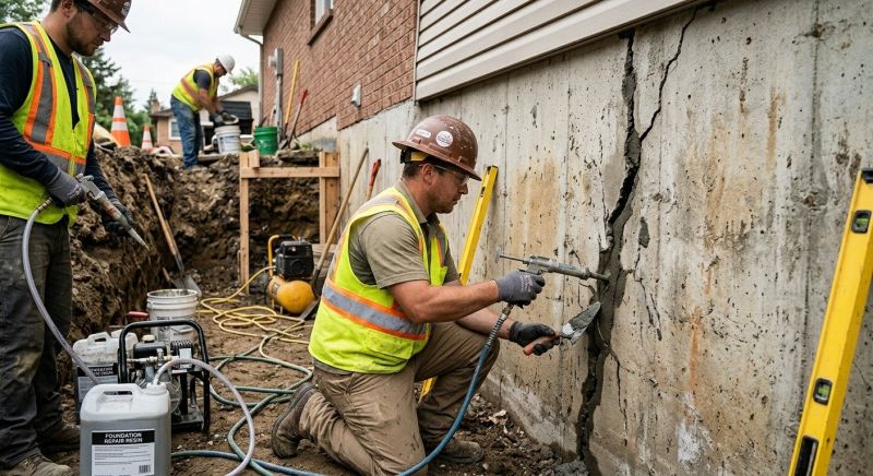Cracked Foundation Repair in Canton, GA