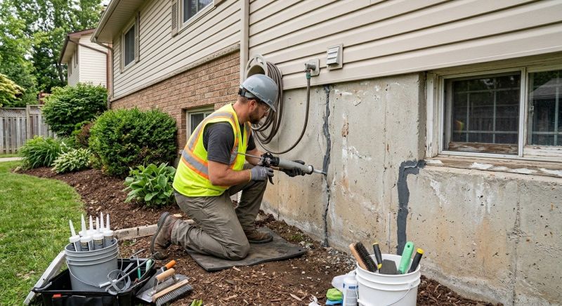 Foundation Crack Sealing in Cobb County, GA