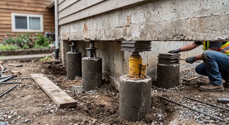 Foundation Pier Leveling in Cobb County, GA