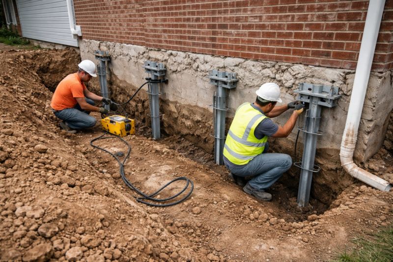 Helical Piers Installation in Cobb County, GA