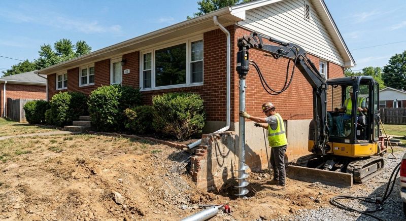 Helical Pile Installation in Cobb County, GA