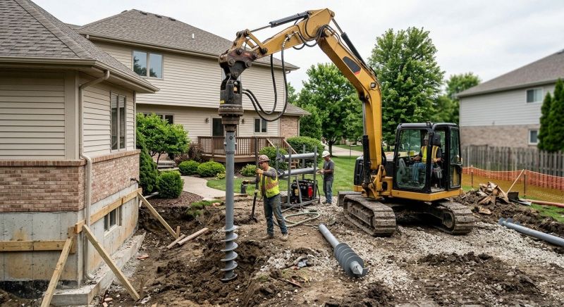 Helical Pile Installation in Cobb County, GA