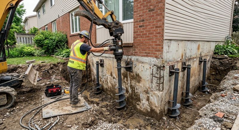 Helical Pile Installation in Cobb County, GA