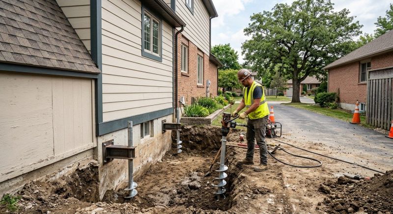 Helical Pile Installation in Cobb County, GA