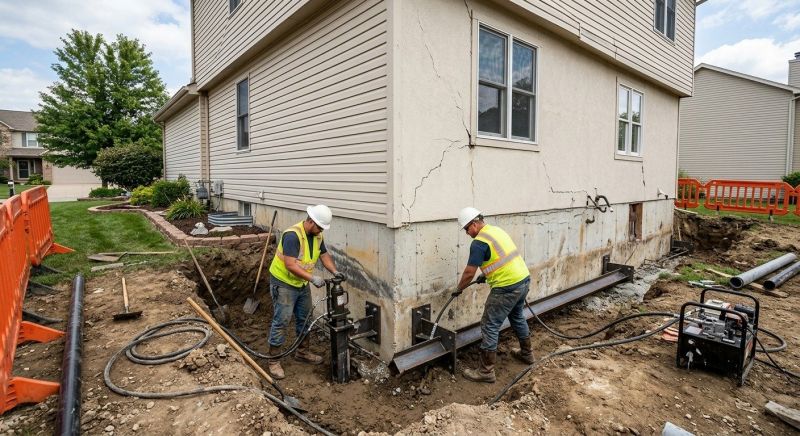 Sinking Foundation Repair in Marietta, GA